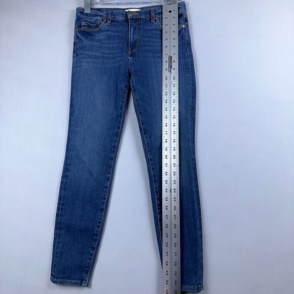 Loft Skinny Jeans Womens Size 28/6 Mid Rise Medium Wash Denim Stretch Blue - Picture 12 of 13